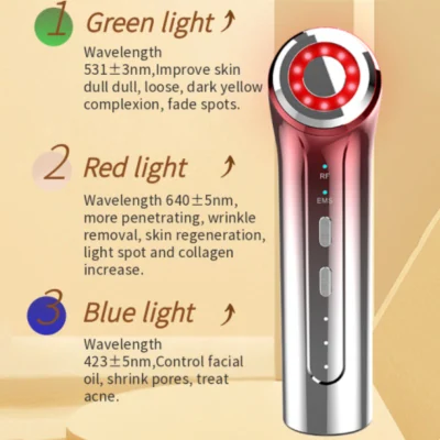 RF EMS Face Lifting Electric Massage Facial Beauty Device 2022 Home Use Plasma LED Light Therapy Skin Clean Portable Equipment